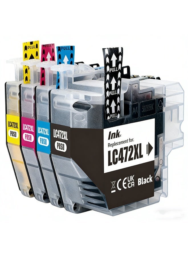 LC472XL LC472XL ink cartridge Compatible for Brother LC472XL LC 472 for Brother MFC-J2340DW MFC-J3540DW MFC-J3940DW Printer（4pk） - Image 2